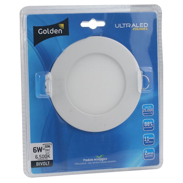 Luminaria-Plafon-LED-de-Embutir-6W-Redonda-Branco-Frio-13cm-Ultra-LED-|-Golden®-1